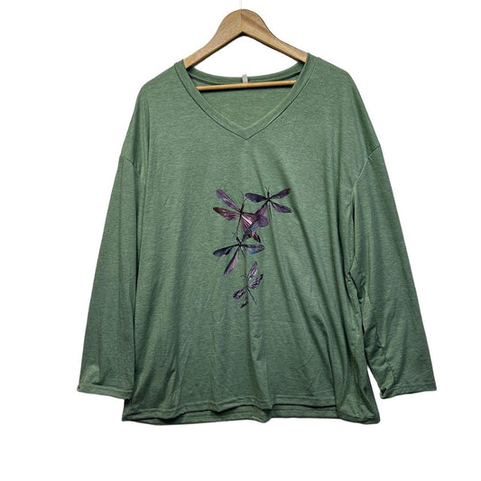 Green Dragonfly Top - Size 3XL