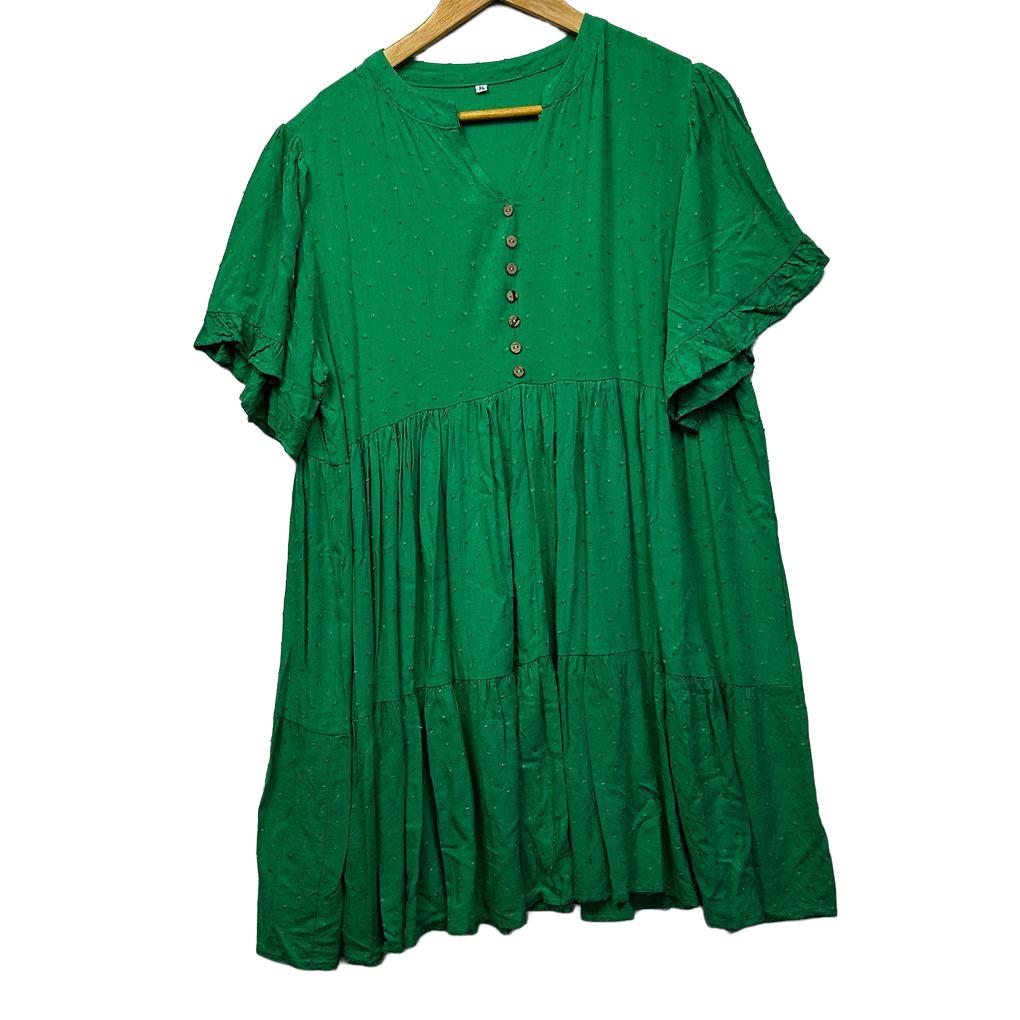 Green Tiered Dress - Size XL