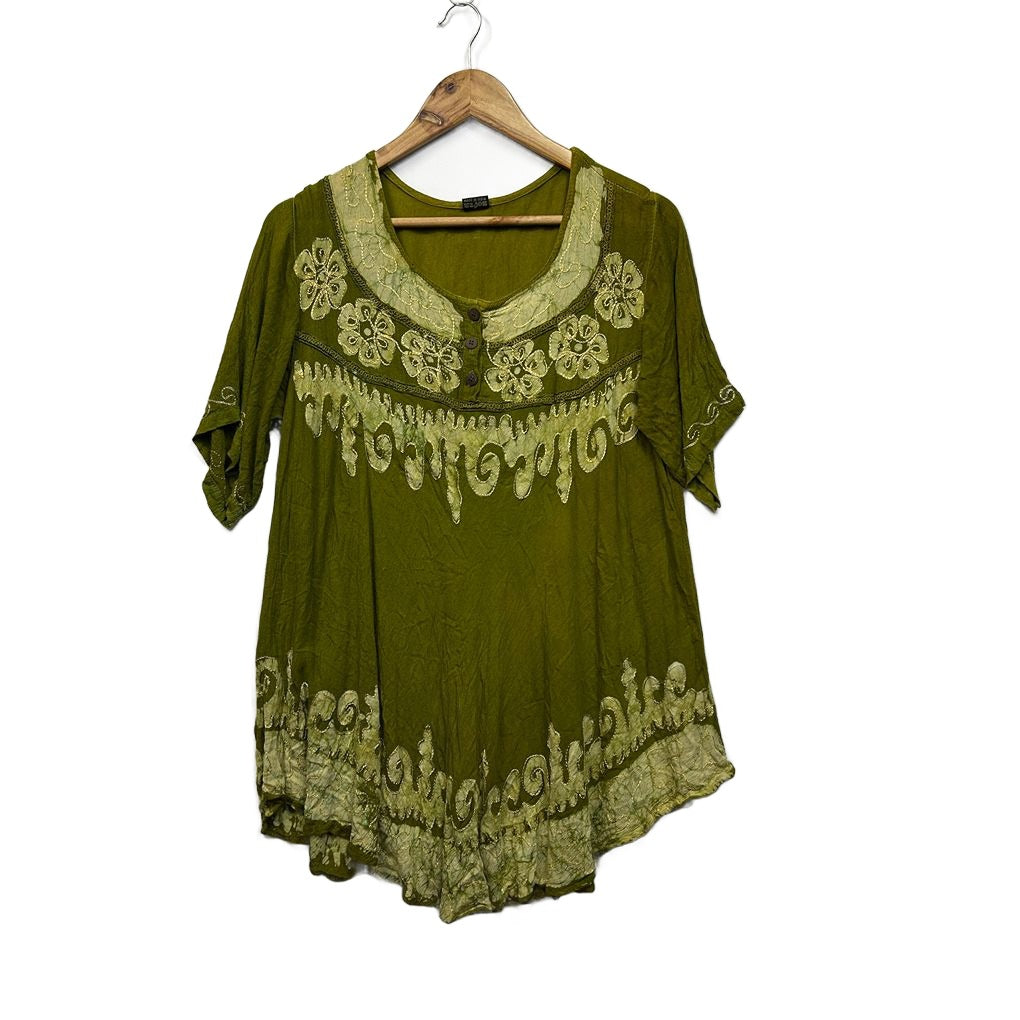 Boho Green Top - One Size
