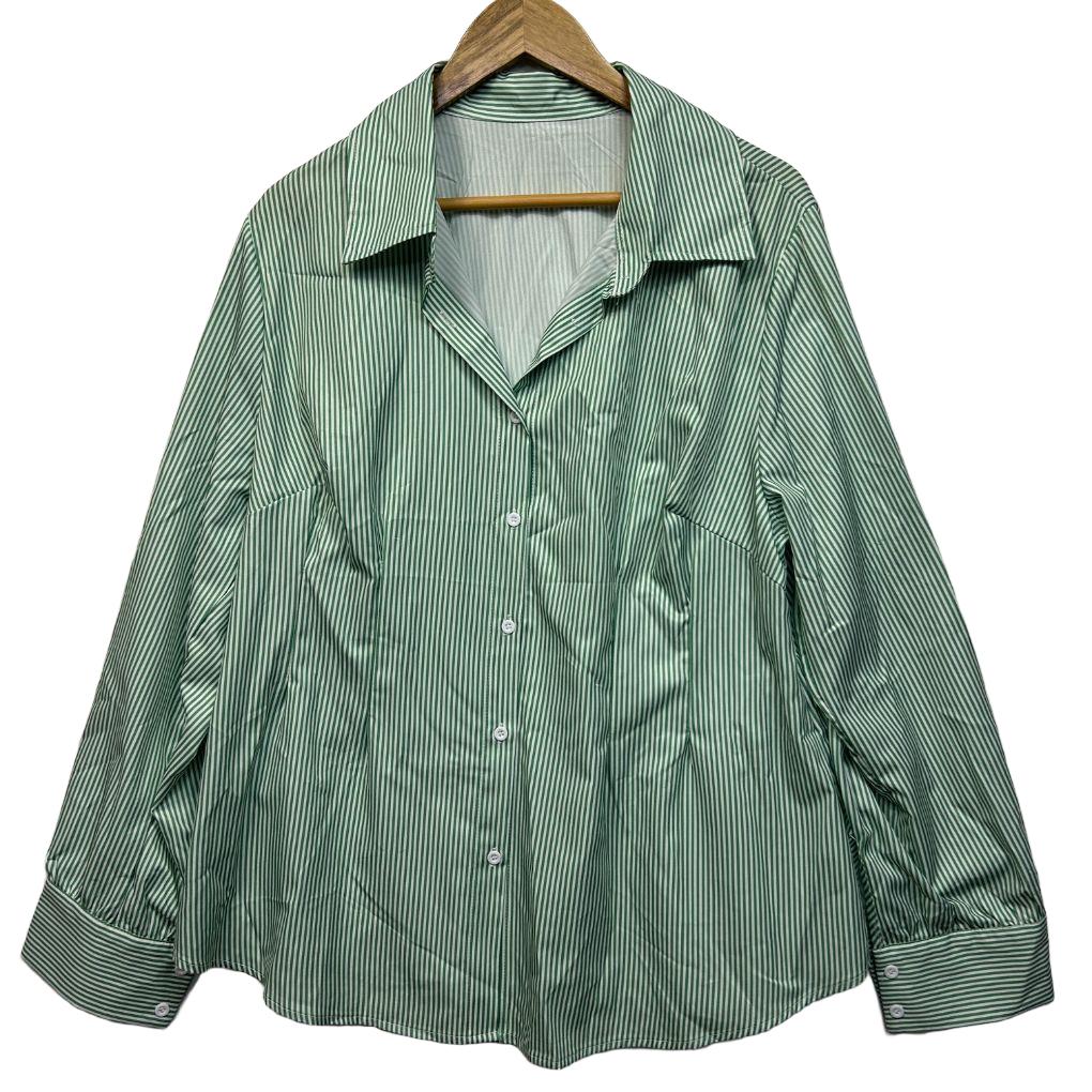 Green Striped Shirt - Size 2XL