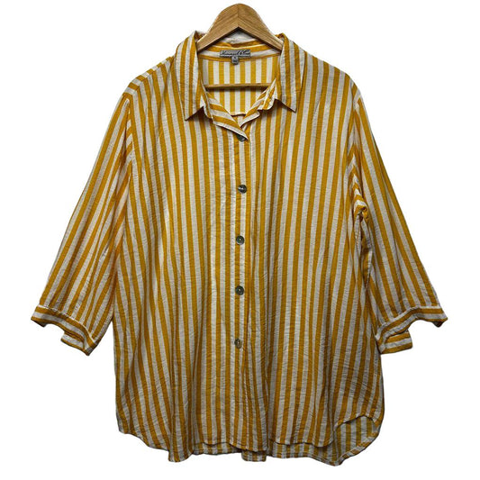 Hammock & Vine Yellow Striped Shirt - Size 16