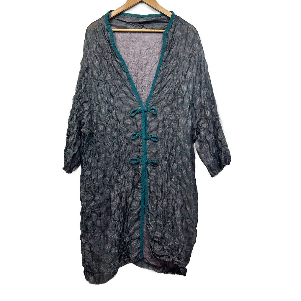 Handmade Grey Duster Jacket - Size 22/24