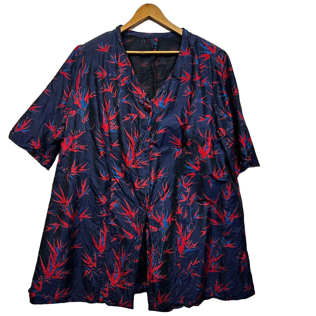 Handmade Navy Print Two Piece Occasional Set - Size 22-24