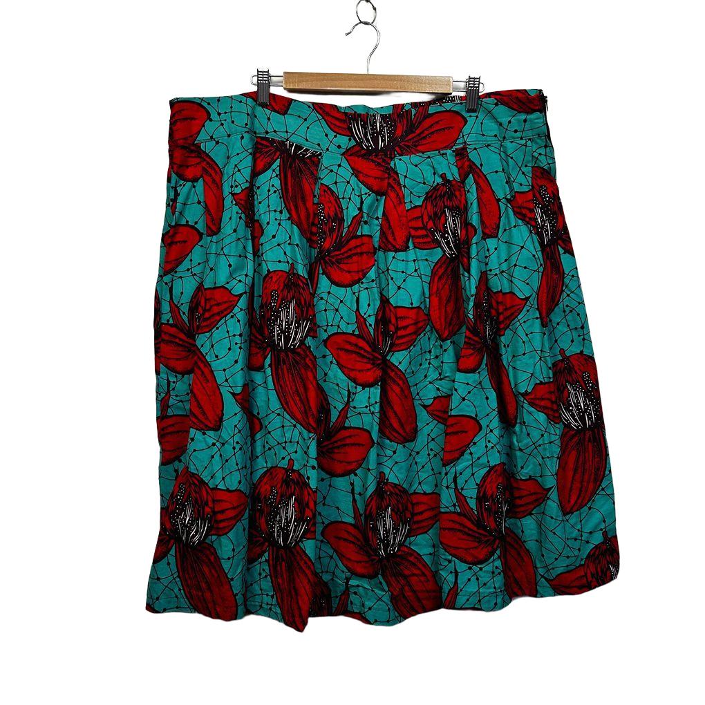 Handmade Turquoise Fit and Flare Skirt - Fits 20/22