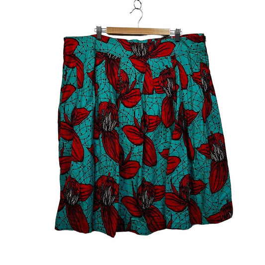 Handmade Turquoise Fit and Flare Skirt - Fits 20/22