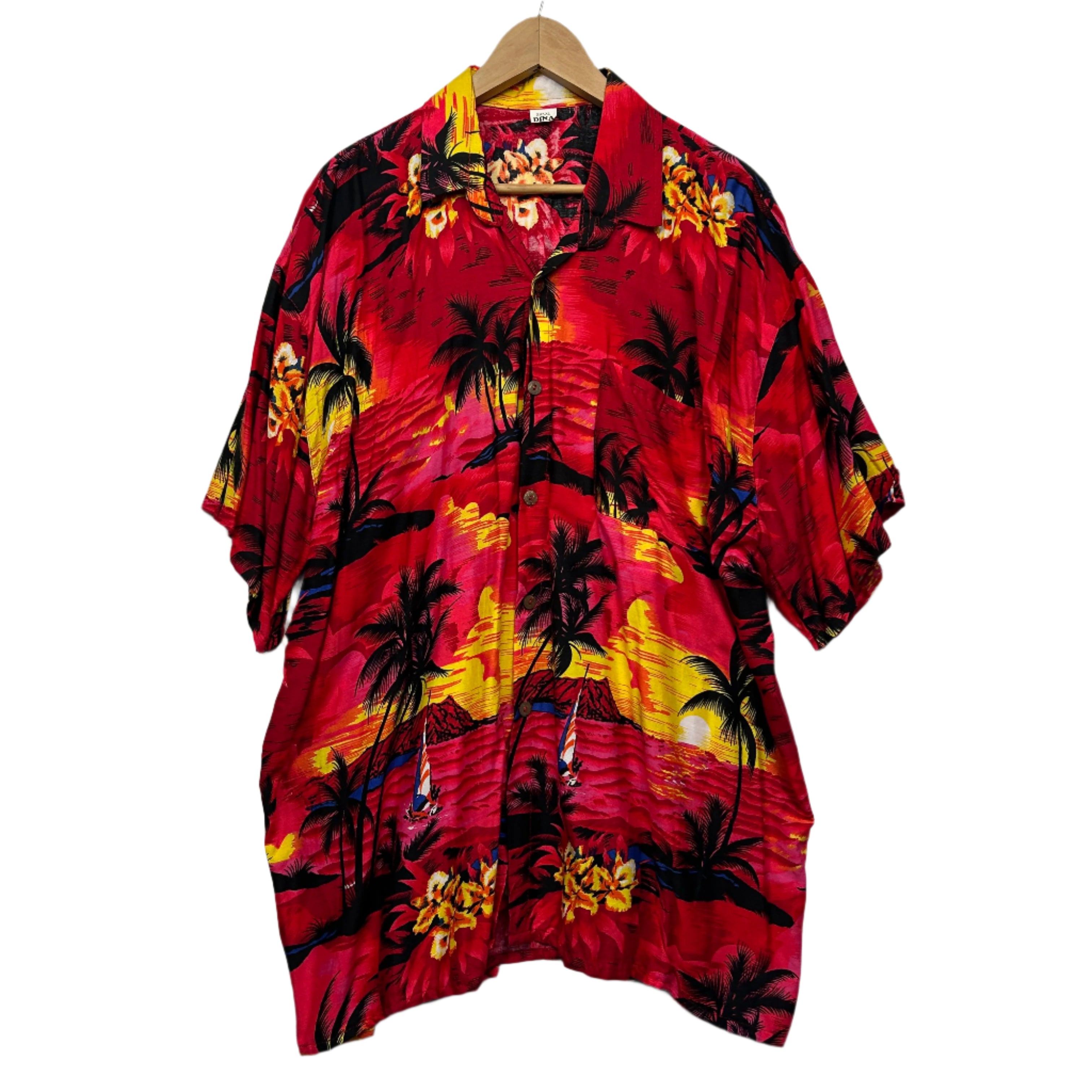 Hawaiian Shirt Size 4XL Short Sleeve Tropical Holiday