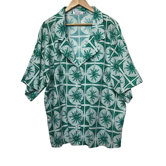 Henry Oscar Green Cotton Shirt - Size 22