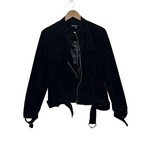 Howard Showers Black Corduroy Cotton Jacket - Size 16