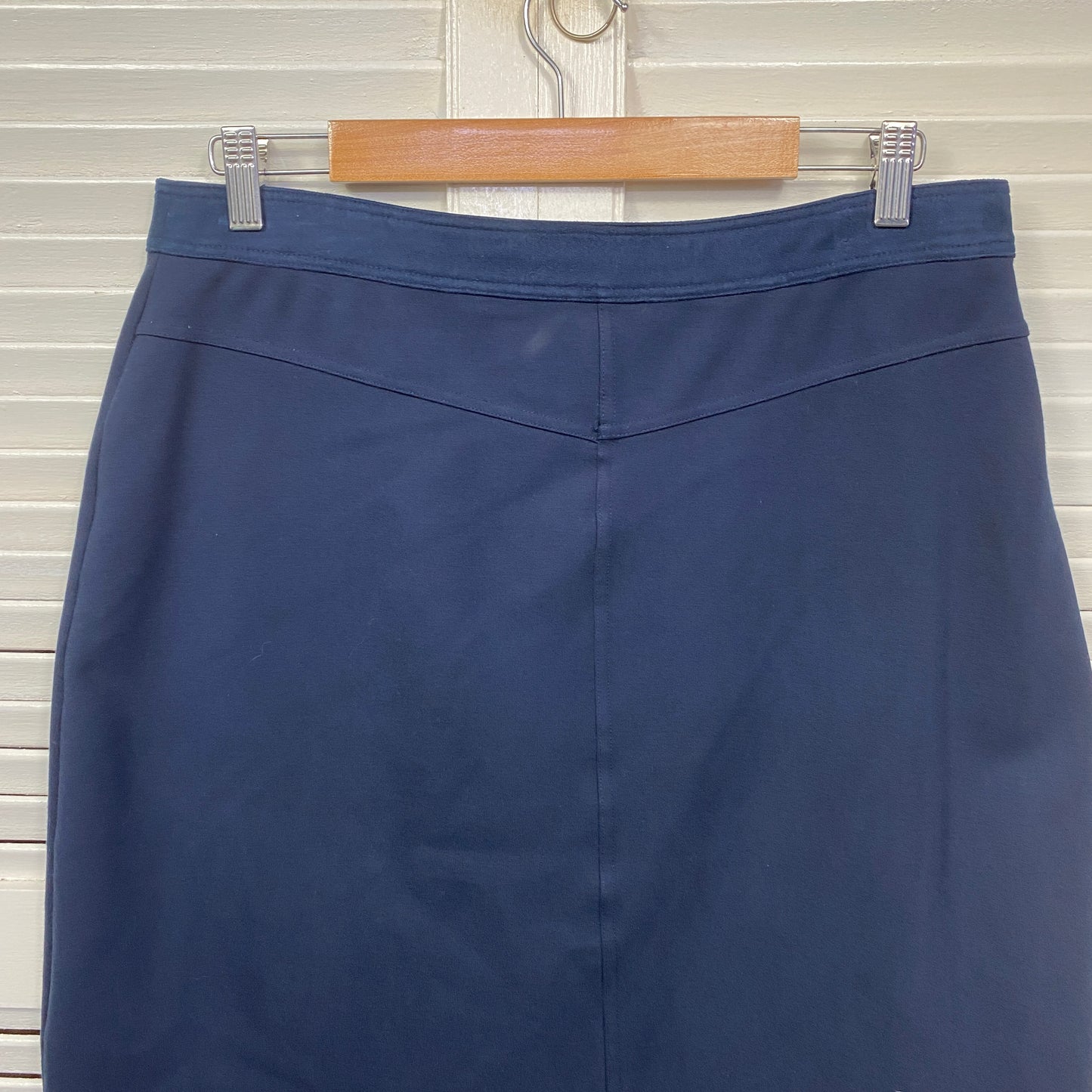 Witchery Skirt Size 14 Navy Pencil Pockets Viscose Blend