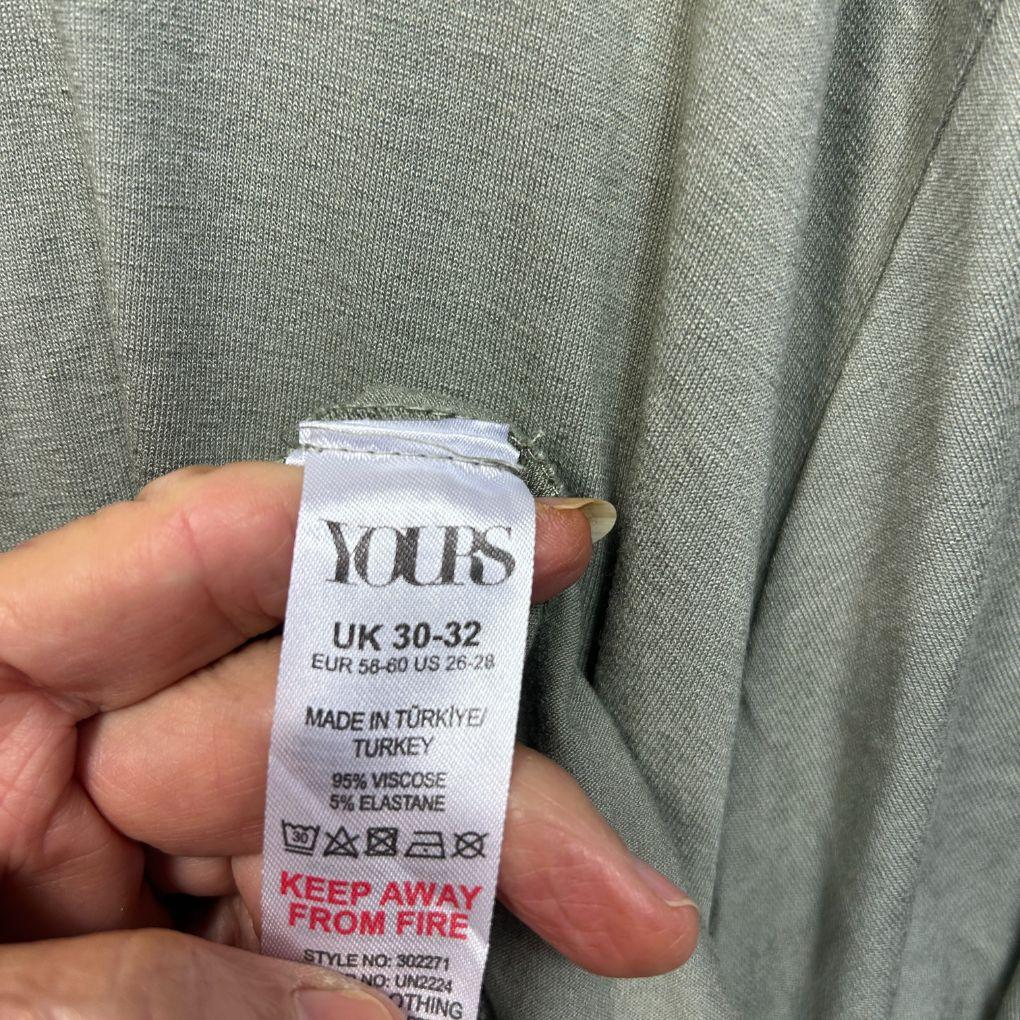 Yours Khaki Heart Top - Size 30
