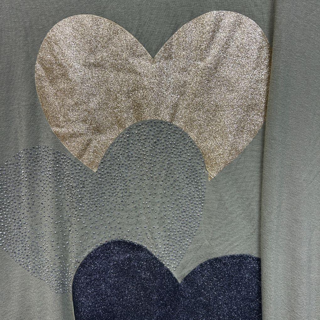 Yours Khaki Heart Top - Size 30