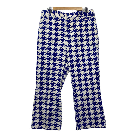 Gorman Pants Size 16 Blue White Checked Cropped