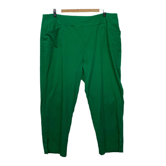 Taking Shape Pants Size 18 Plus Green Cropped Viscose Blend