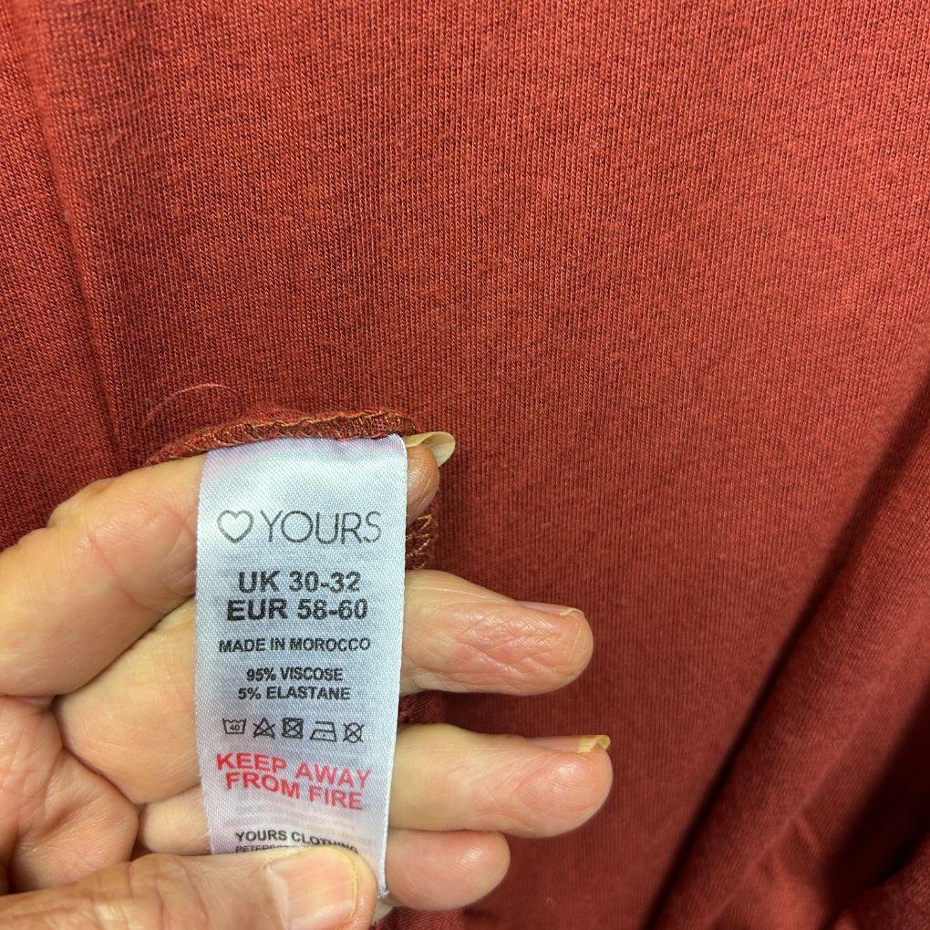 Yours Rust Top - Size 30 - 32