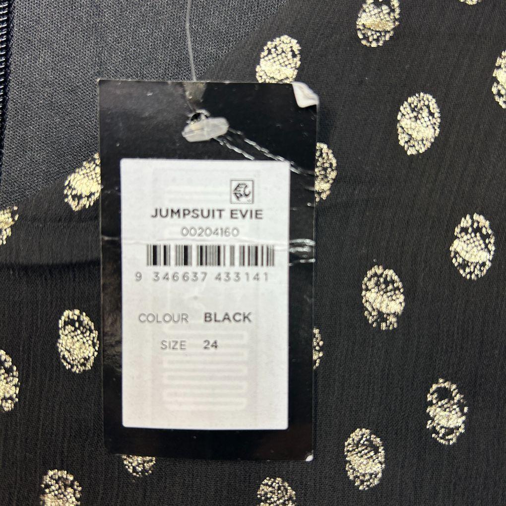 Avenue Black Gold Spot Jumpsuit - Size 24