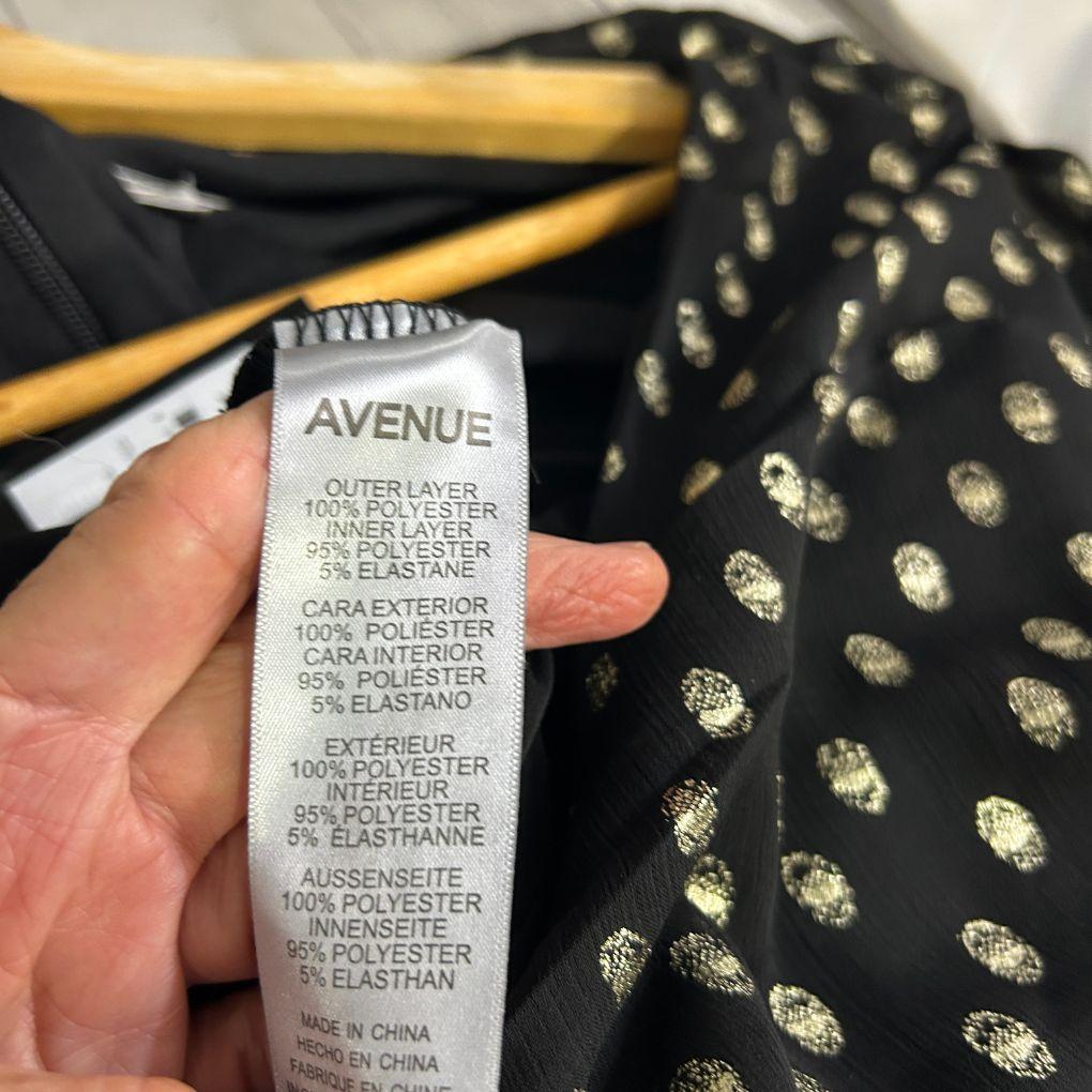 Avenue Black Gold Spot Jumpsuit - Size 24