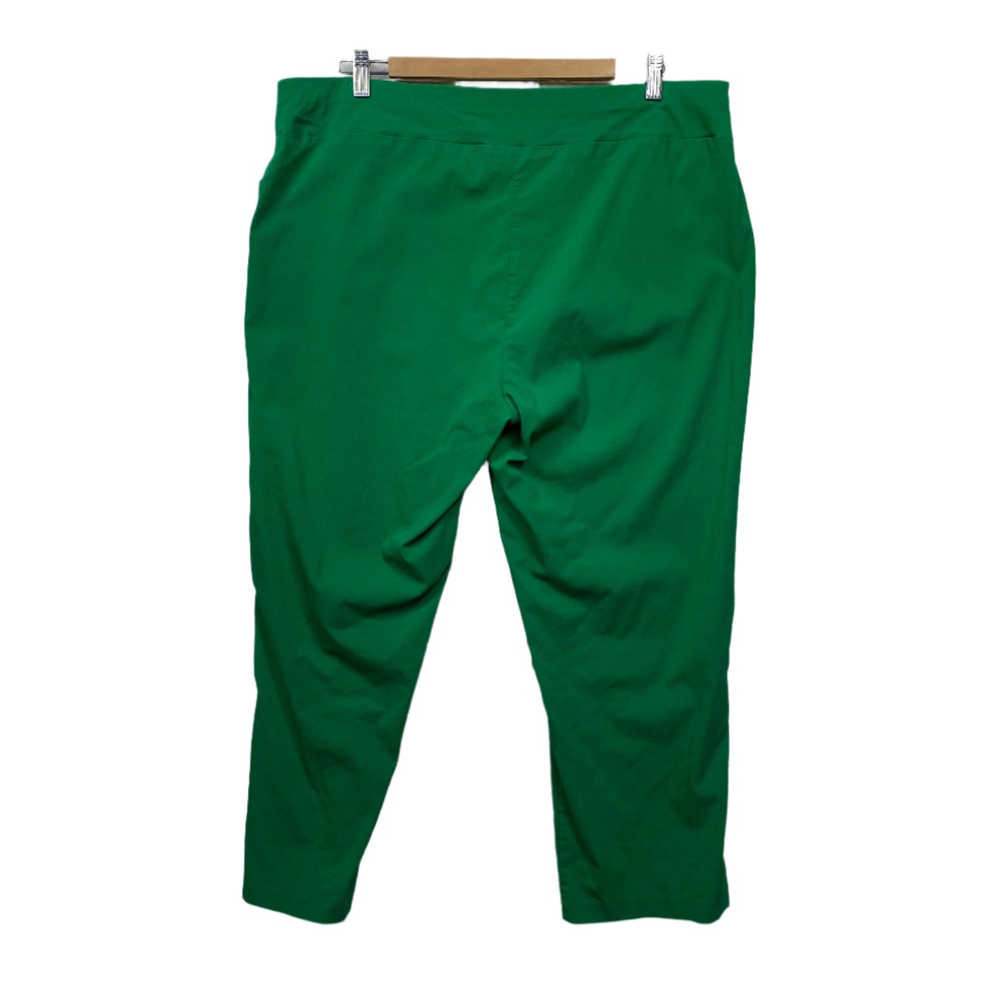 Taking Shape Pants Size 18 Plus Green Cropped Viscose Blend