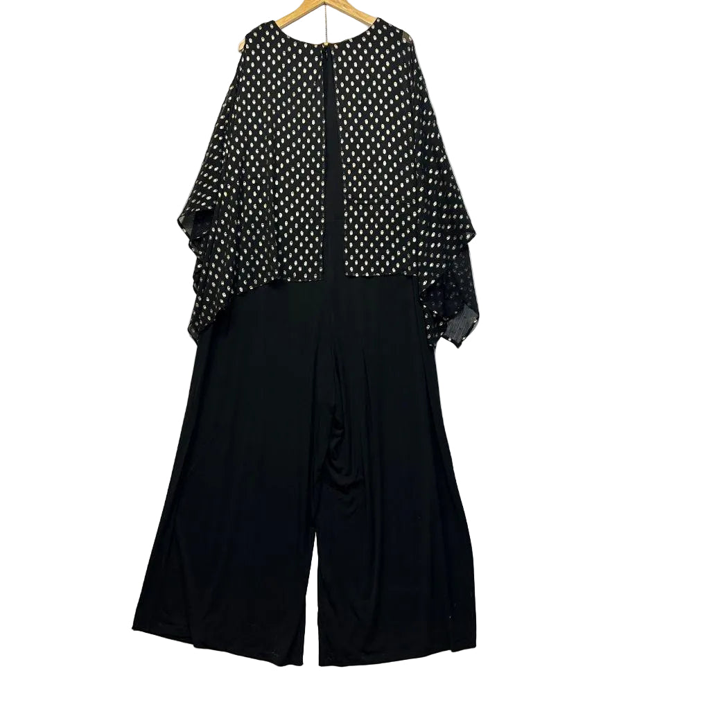 Avenue Black Gold Spot Jumpsuit - Size 24