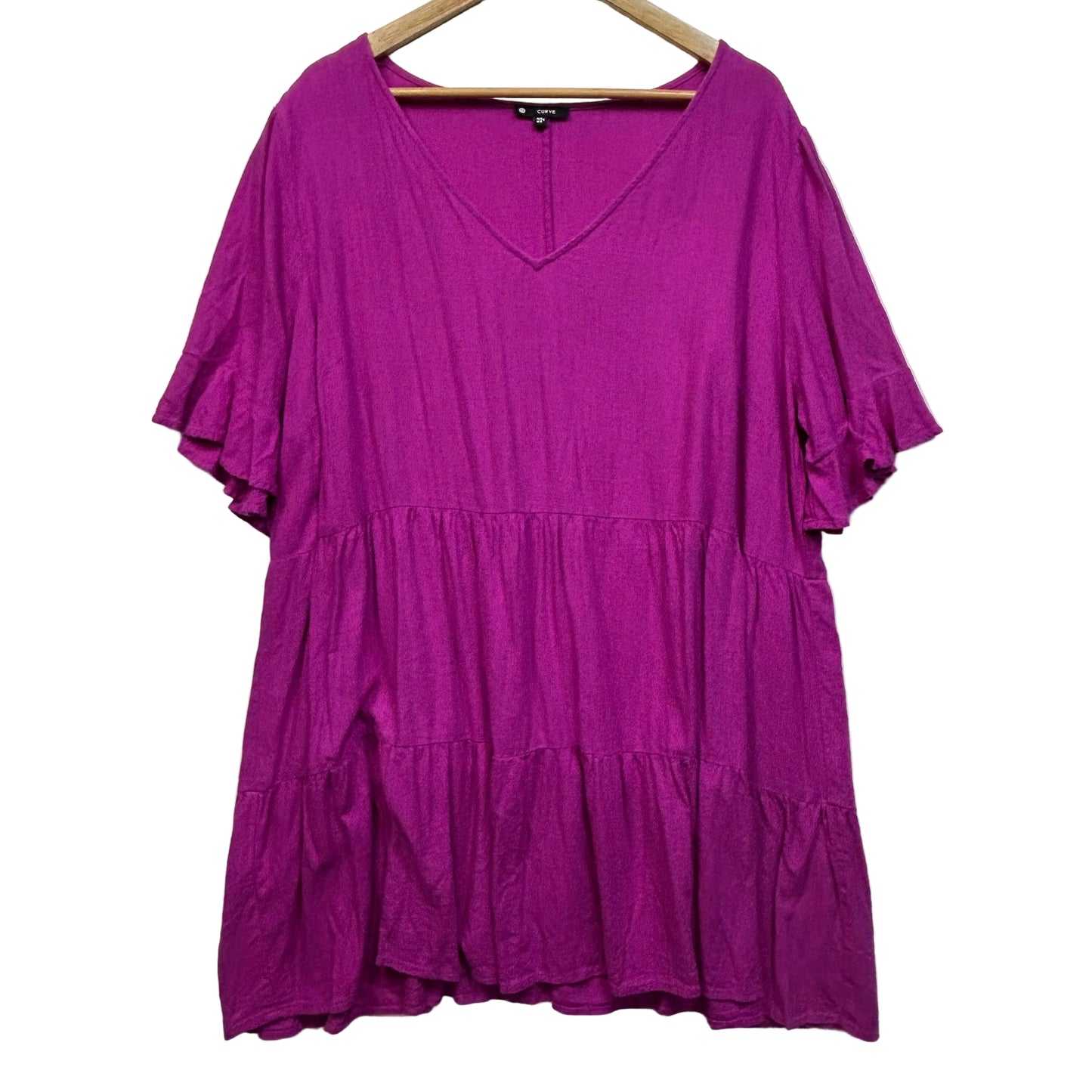 Target Curve Magenta Linen Dress - Size 22+