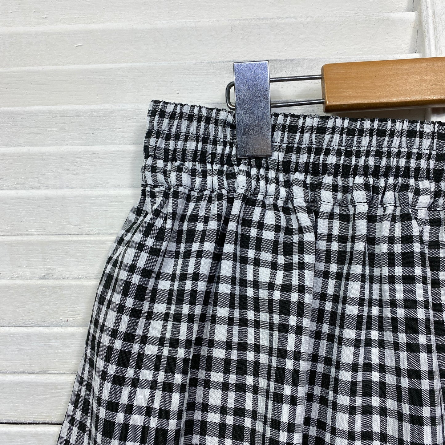 Target Curve Maxi Skirt Size 18 Plus Black White Check Elastic Waist