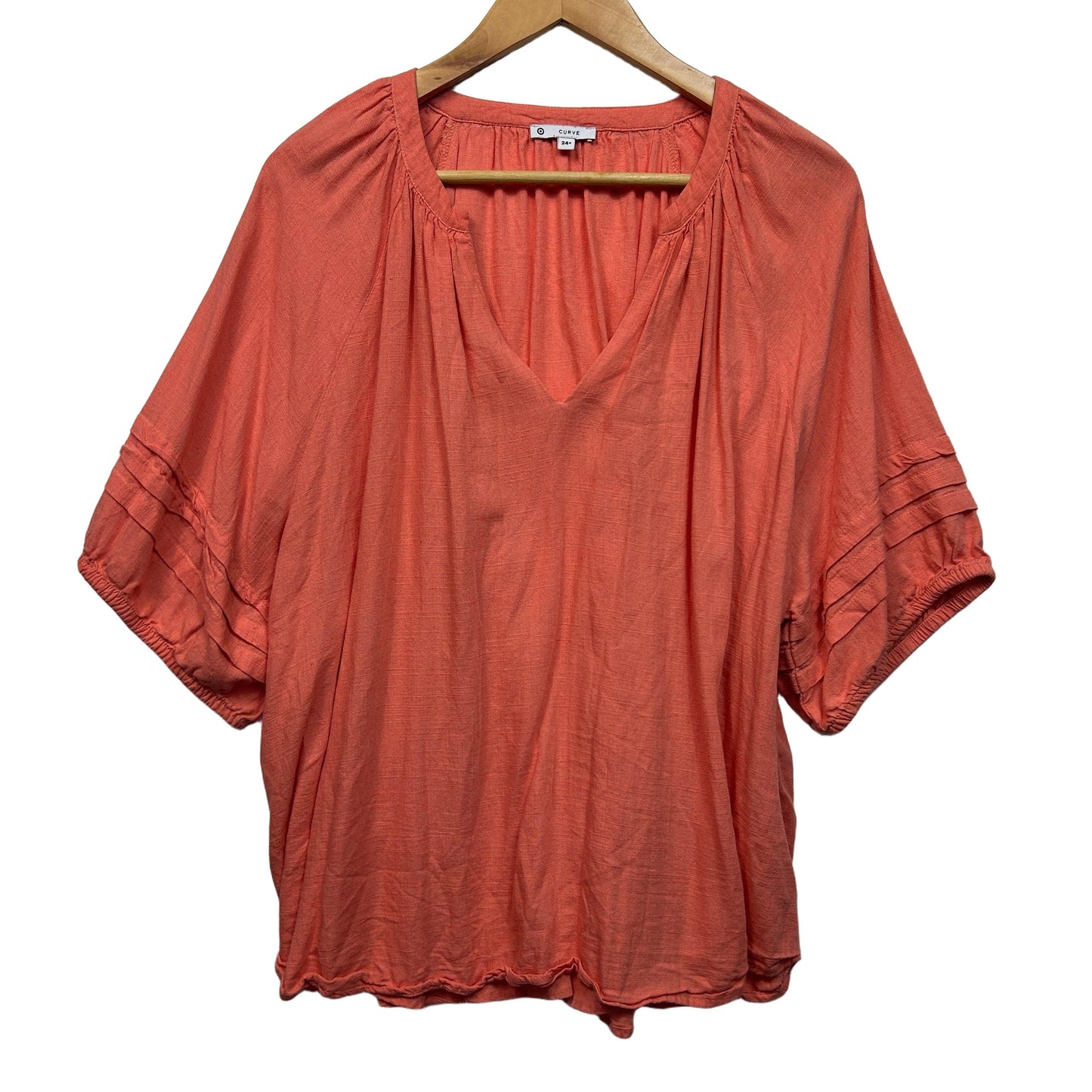 Target Curve Coral Linen Top - Size 24