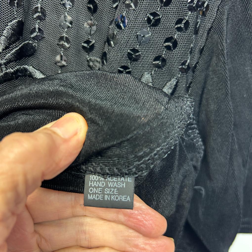 Black Sequin Top - Size 14/16