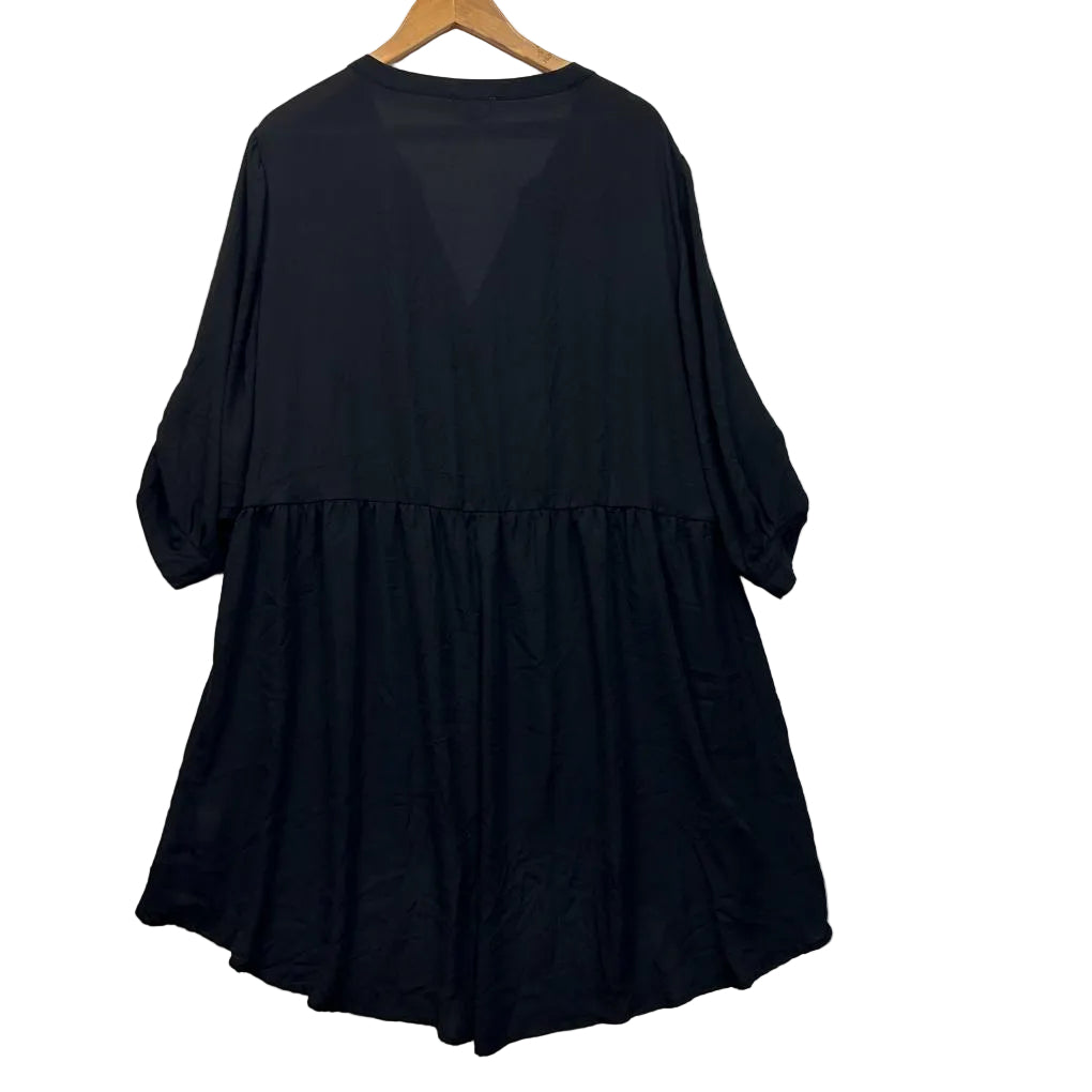 Autograph Black Button Up Top - Size 24