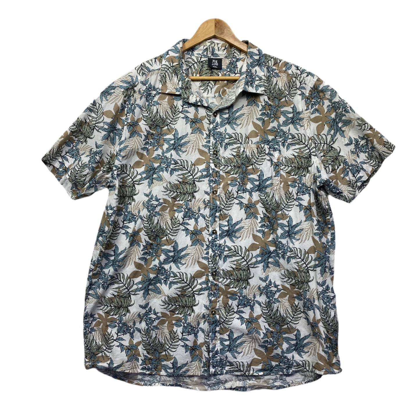 Big Joe Mens Shirt Size 4XL Short Sleeve Floral Tropical