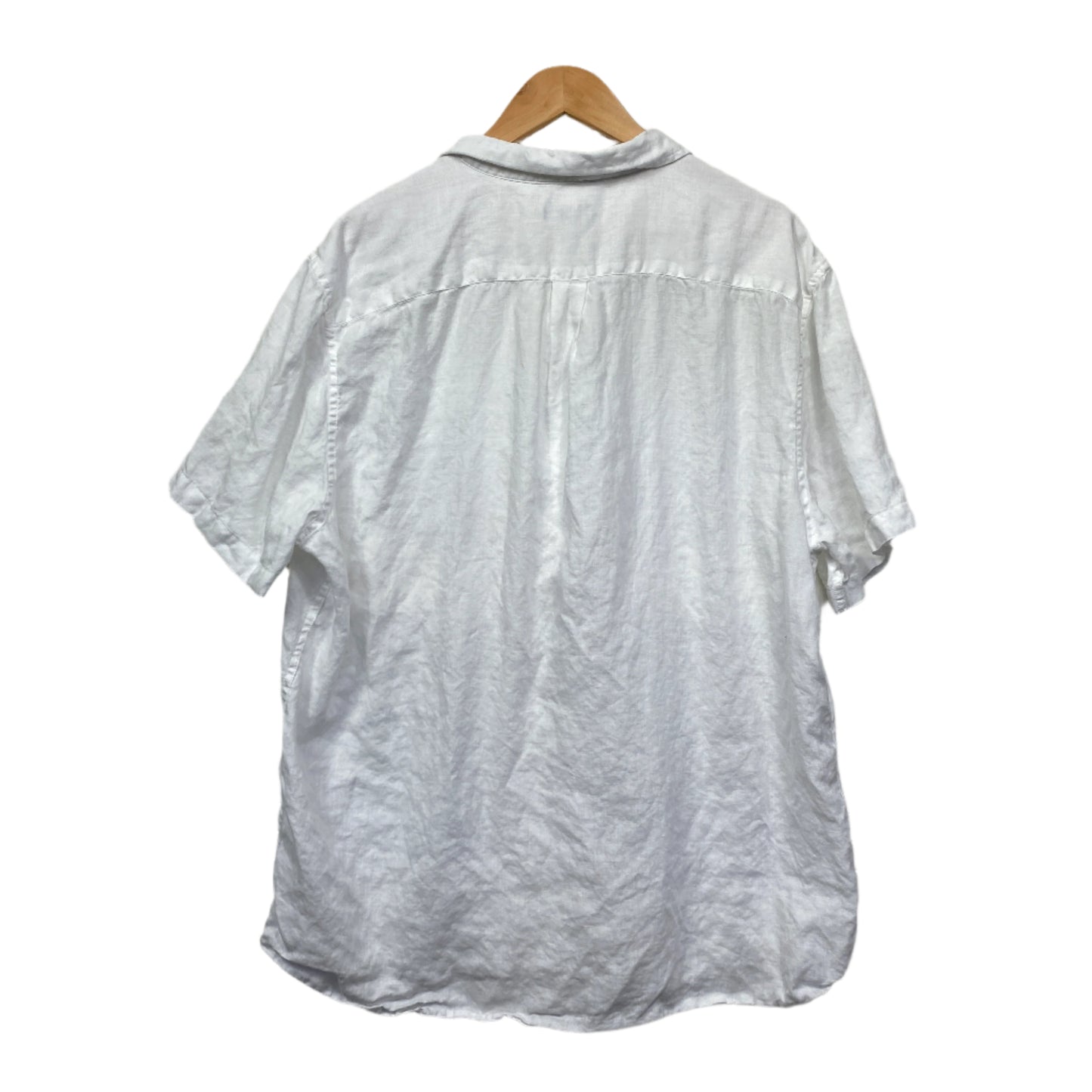 Target Linen Shirt Mens 3XL White Short Sleeve