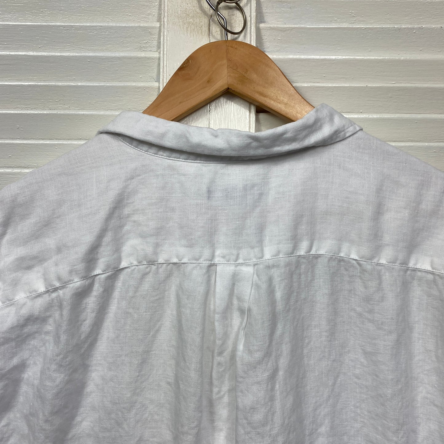 Target Linen Shirt Mens 3XL White Short Sleeve