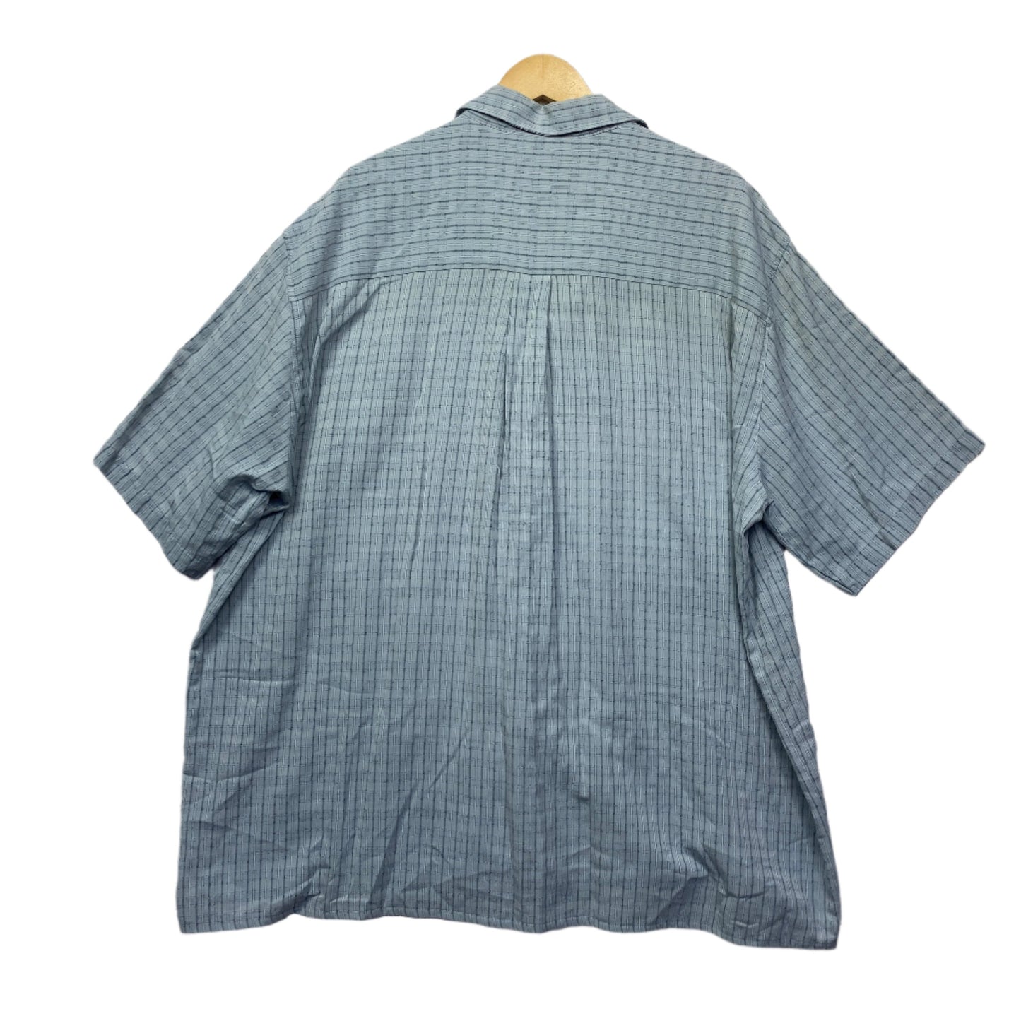 VAG Mens Shirt Size 3XL Blue Short Sleeve Check