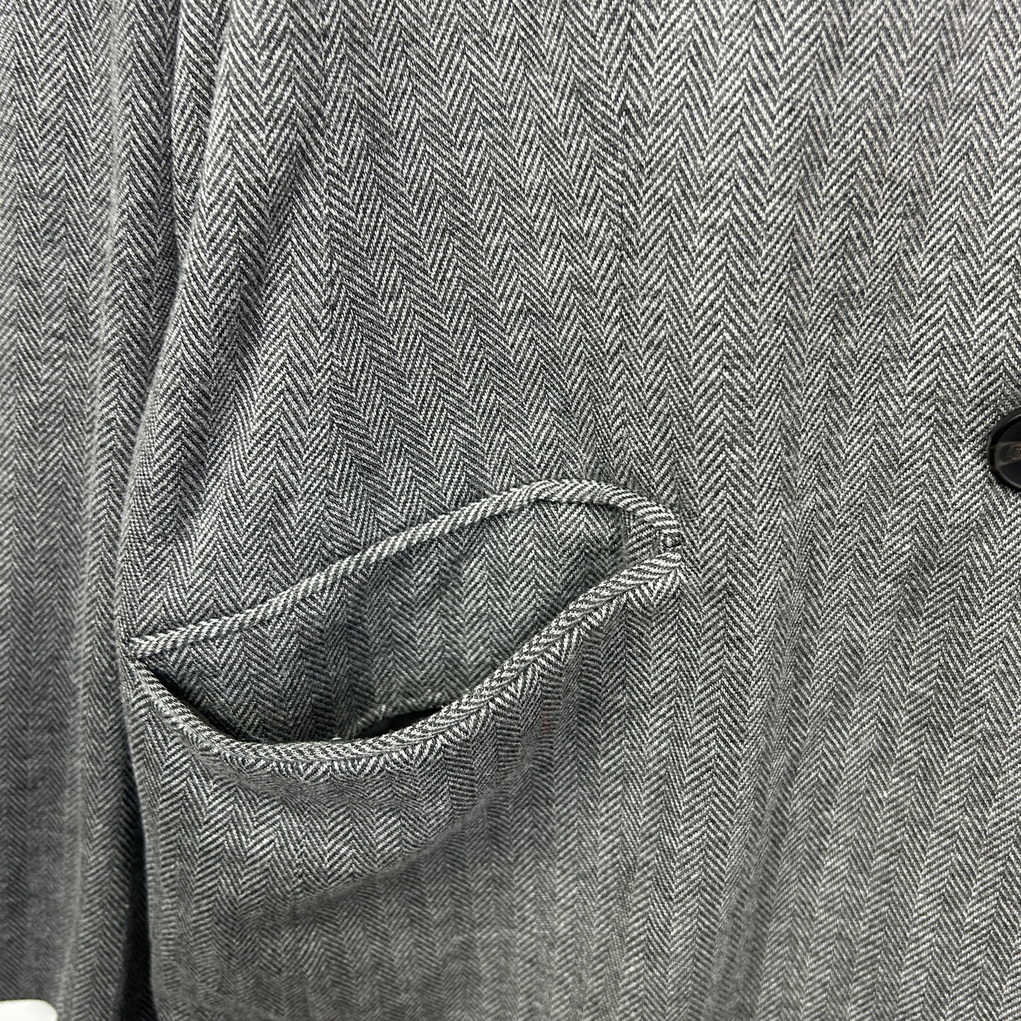 Sussan Grey Herringbone Double Breasted Blazer Jacket - Size XXL