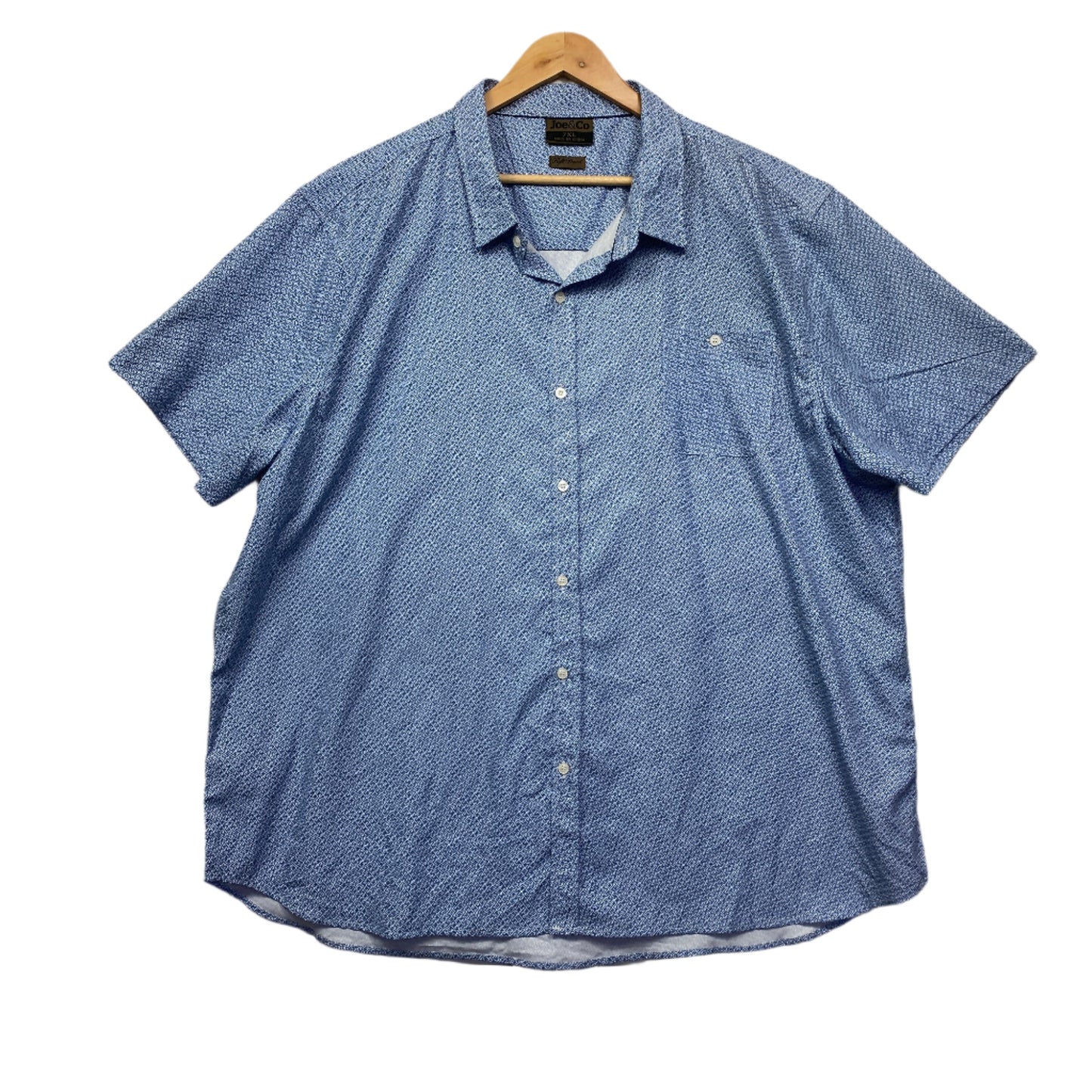 Joe & Co Mens Shirt Size 7XL Short Sleeve Blue