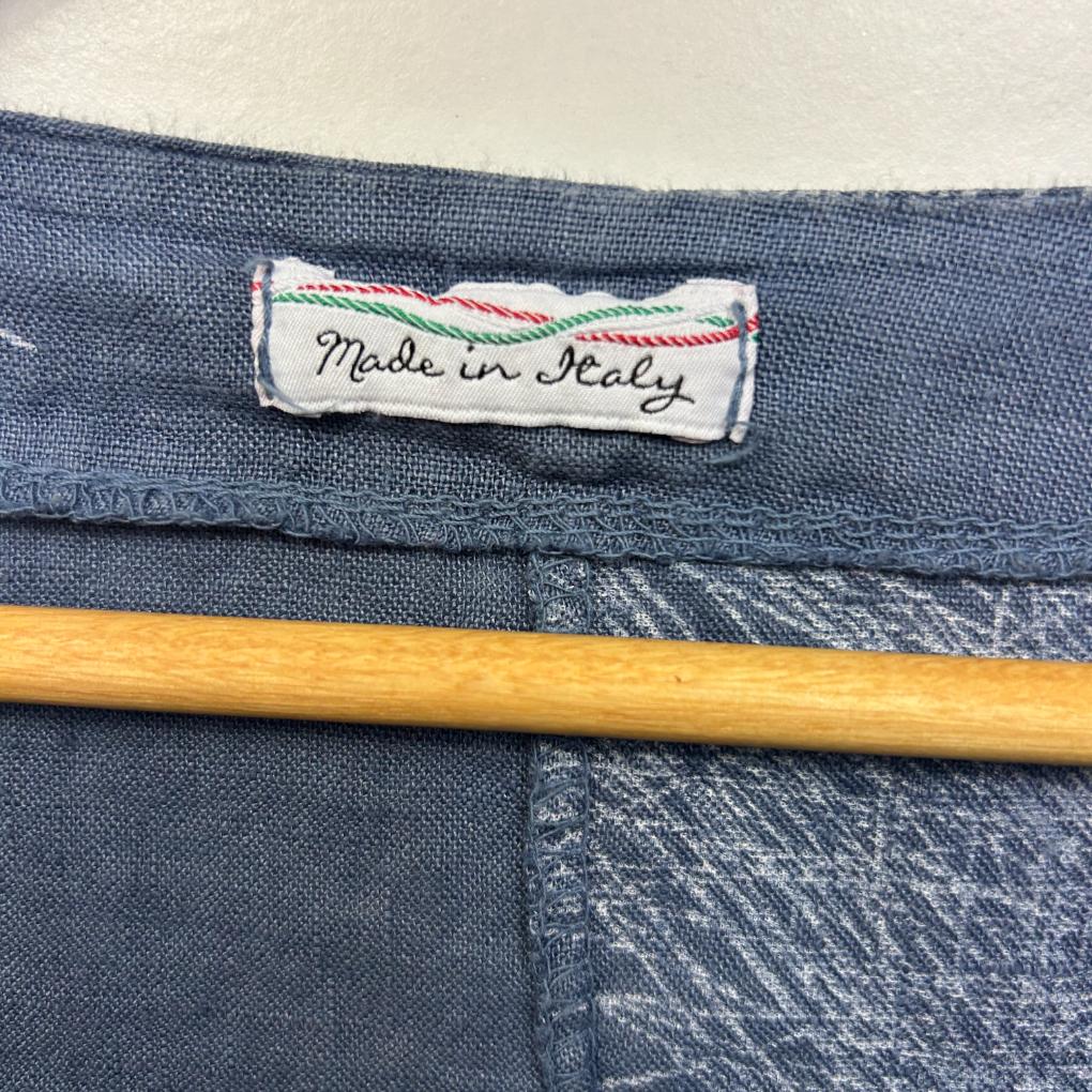 Made in Italy Blue Linen Top - Size XL