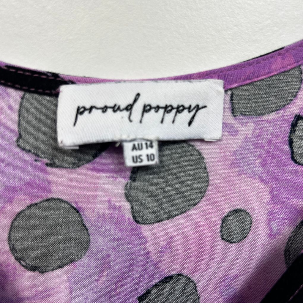 Proud Poppy Purple Dress - Size 14 (Alterated)