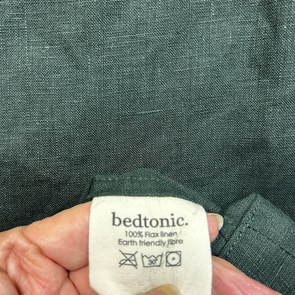 Bedtonic Green Linen Tunic Top - Size L/XL