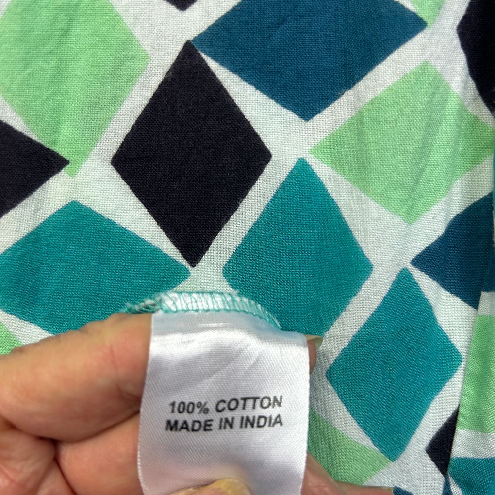 Maha She Multicoloured Cotton Dress - Size XL