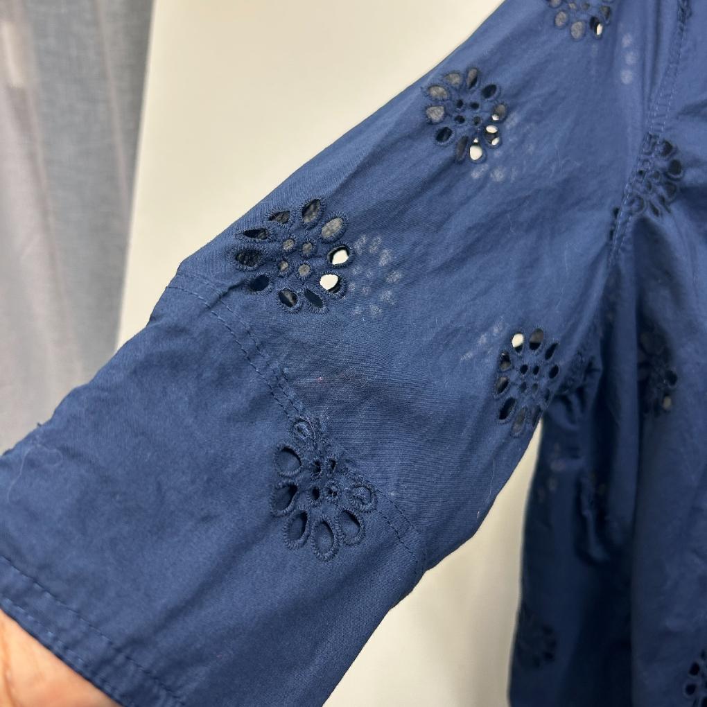 Katies Navy Broderie Top - Size 18