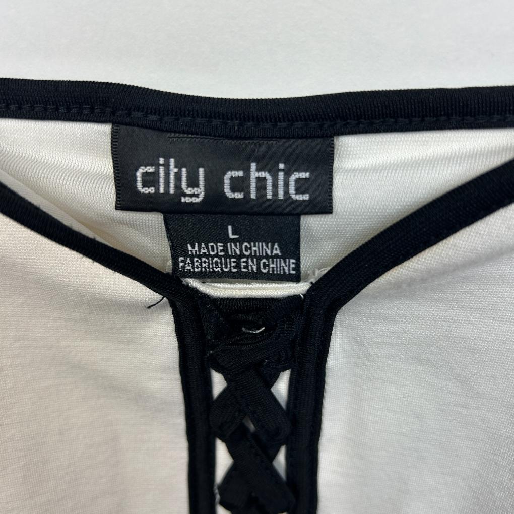 City Chic White Top - Size 20/L