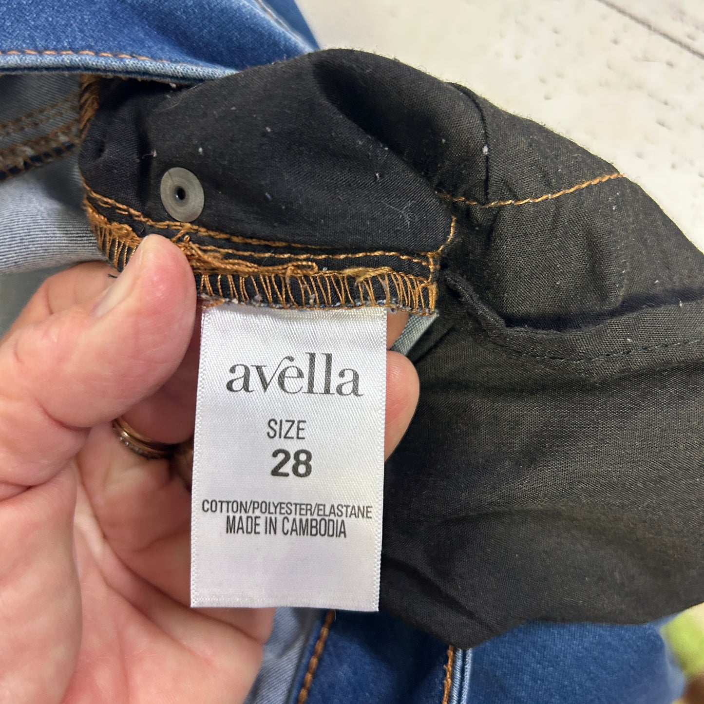 Avella Blue Distressed Denim Jeans - Size 28