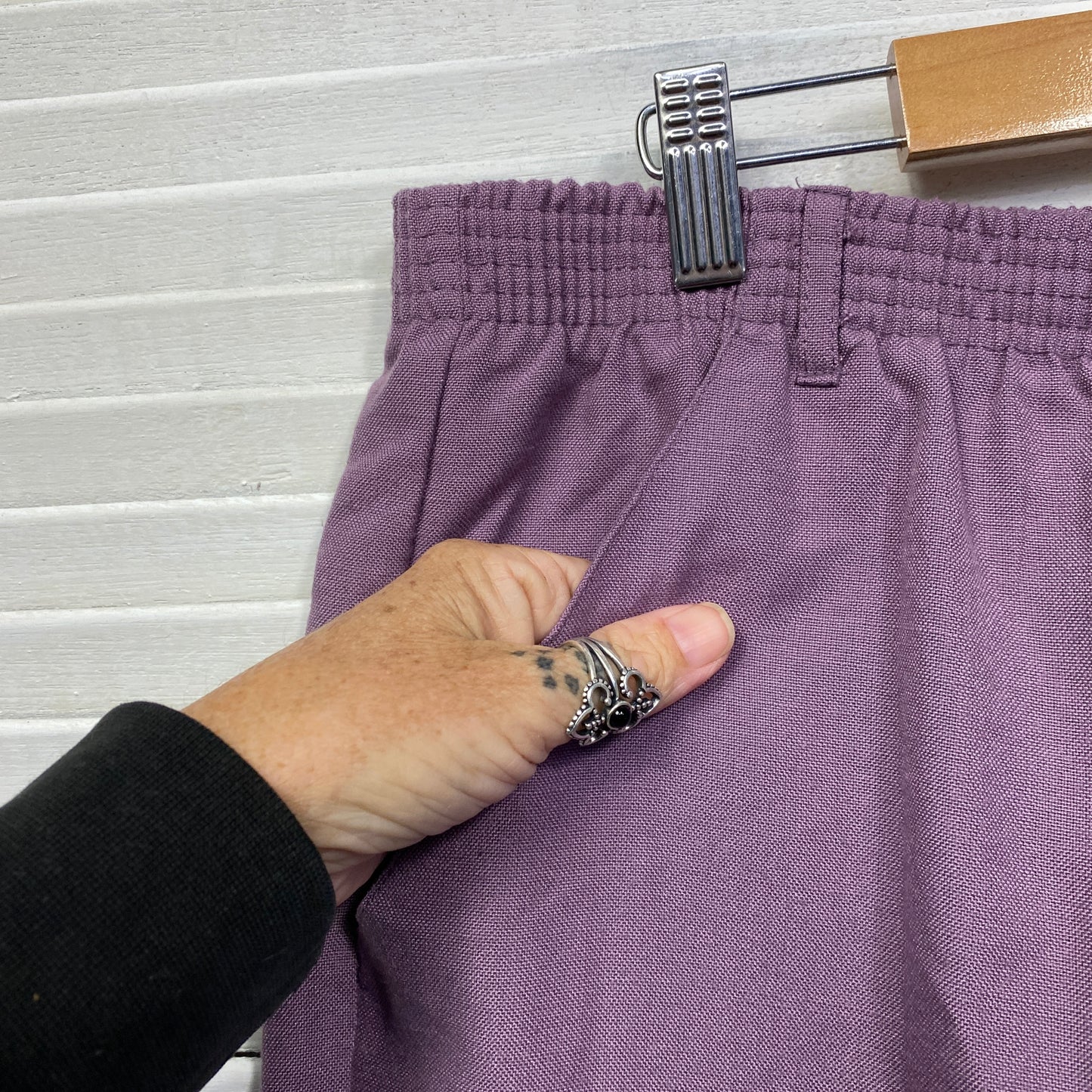 Millers Pants Size 18 Plus Purple Pockets Elastic Waist