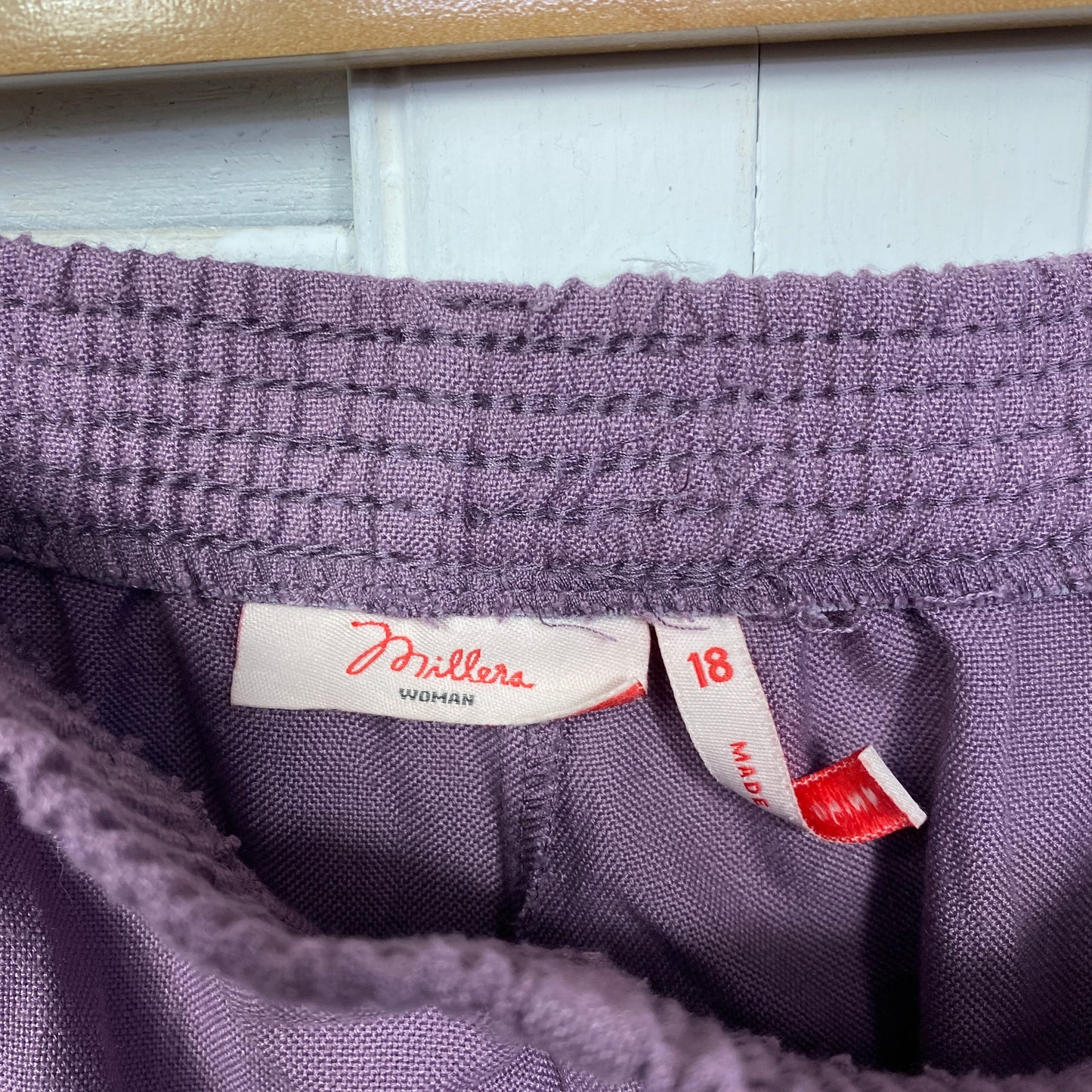 Millers Pants Size 18 Plus Purple Pockets Elastic Waist