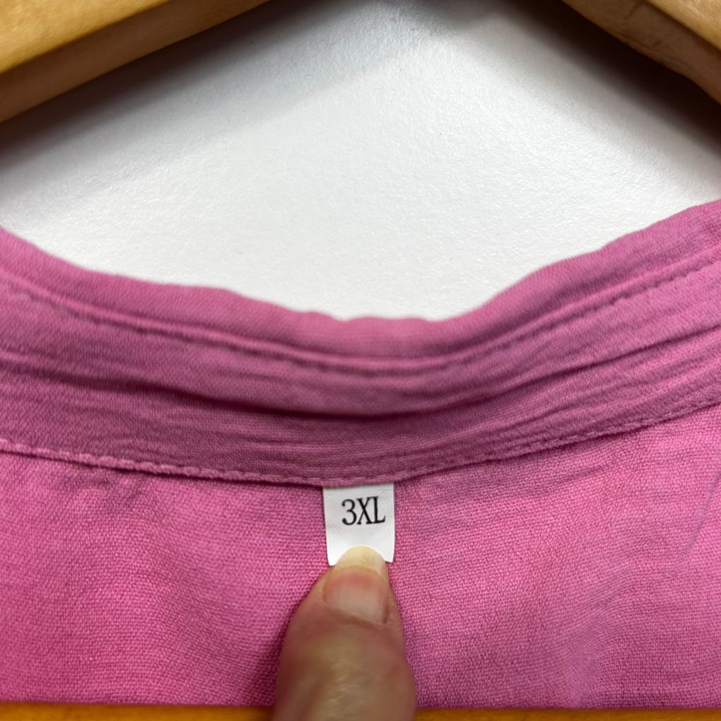 Pink Cotton Shirt - Size 3XL