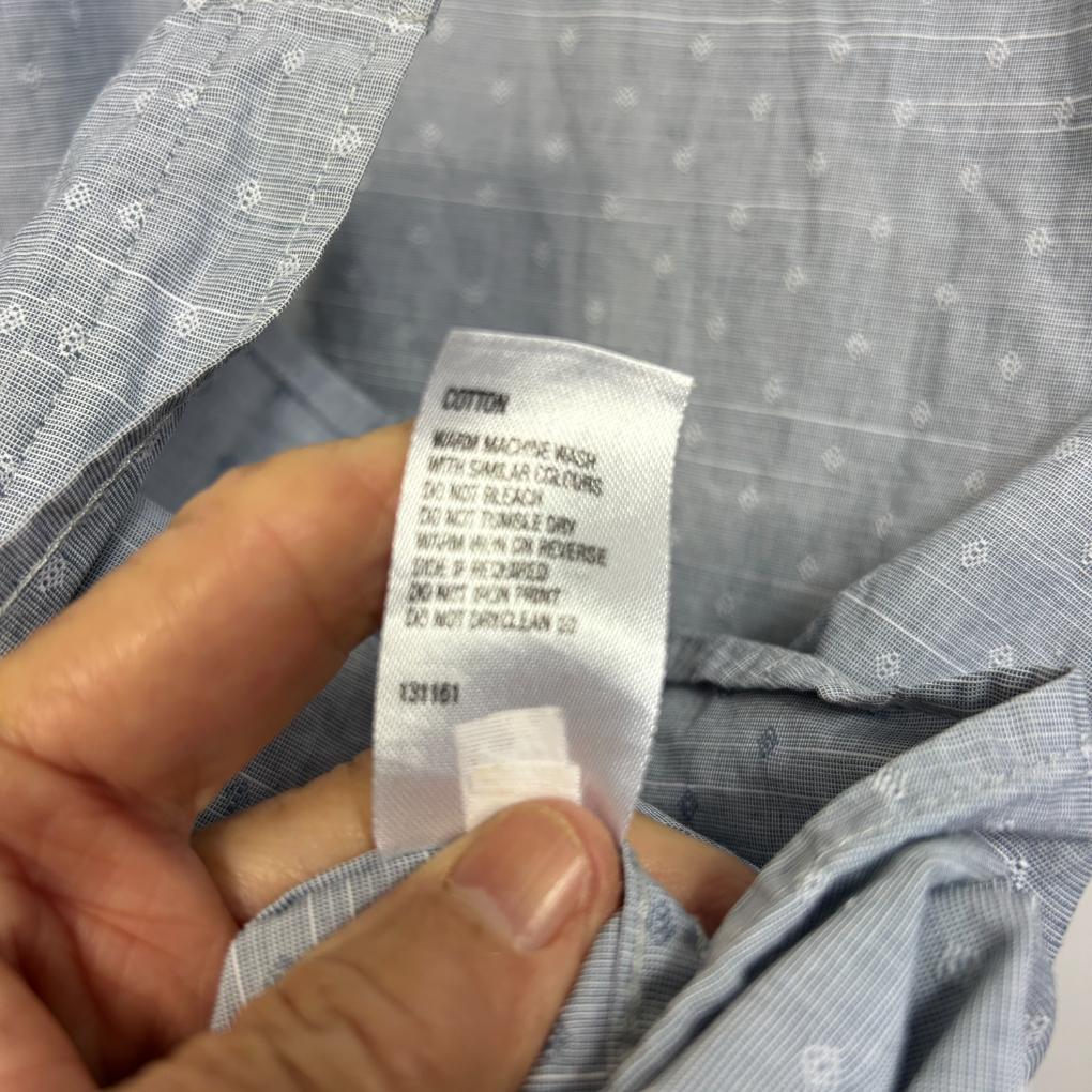Mens Grey Cotton Shirt - Size 3XL