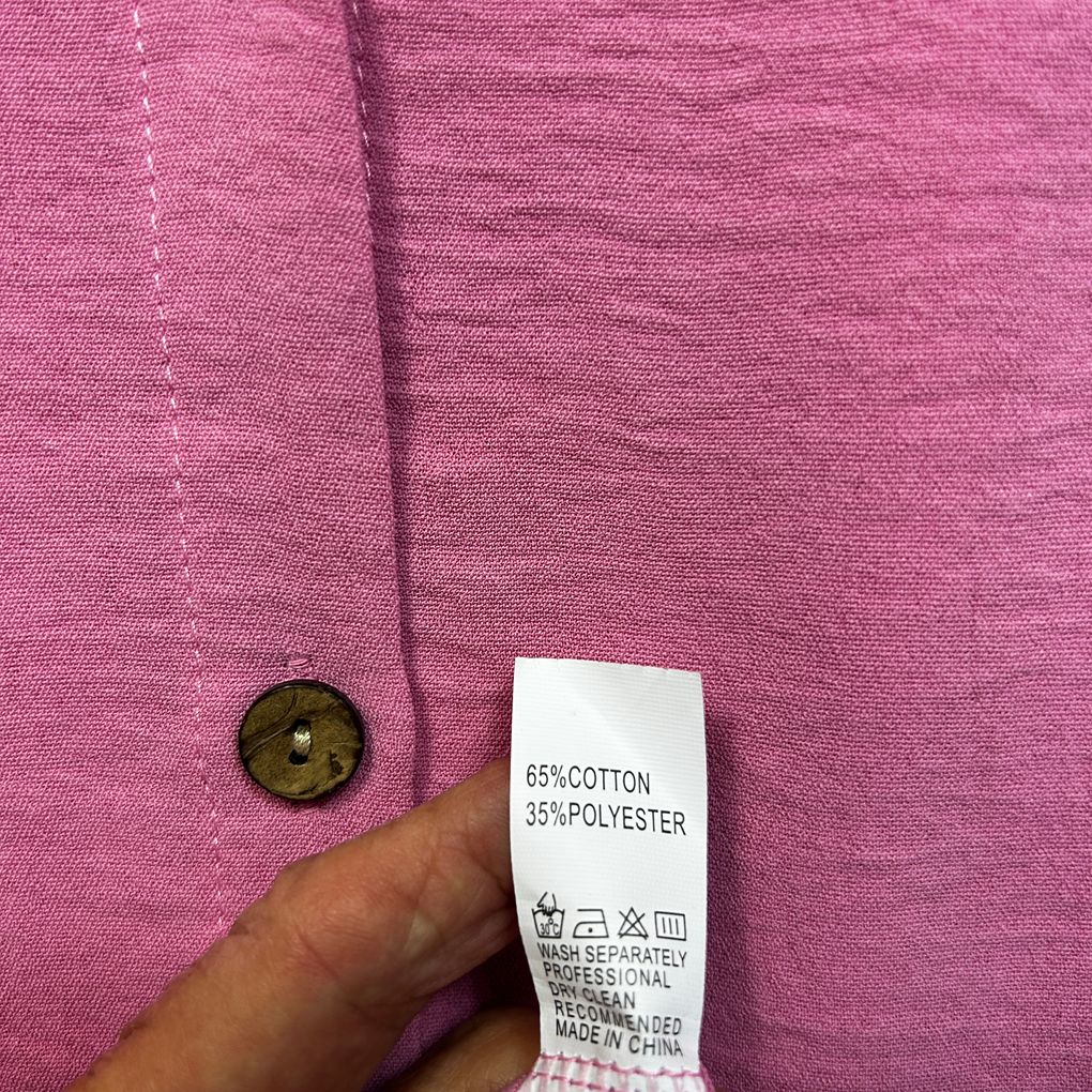 Pink Cotton Shirt - Size 3XL