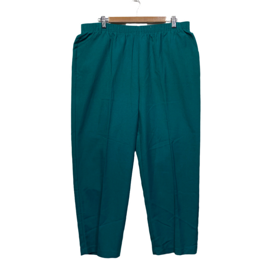 Millers Pants Size 18 Plus Green Teal Elastic Waist Pockets