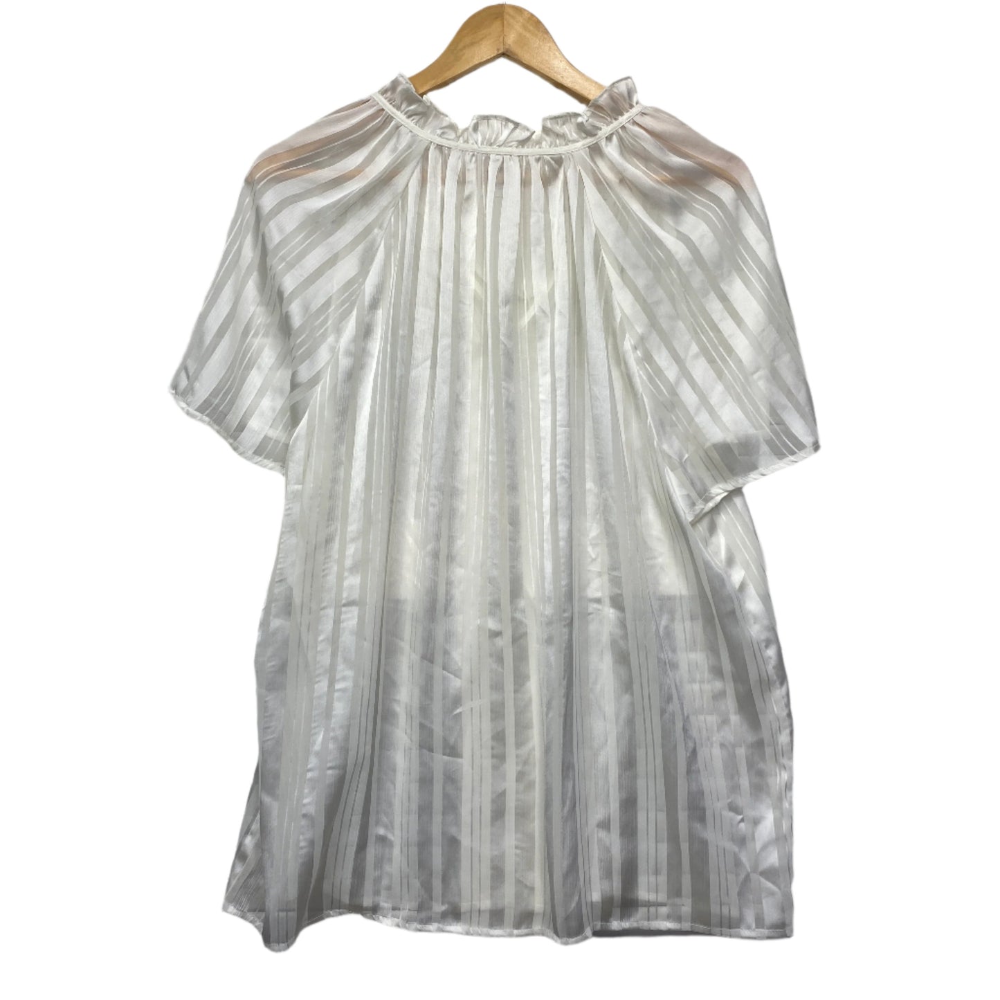 Anko Top Size 16 XL Short Sleeve Sheer Cream