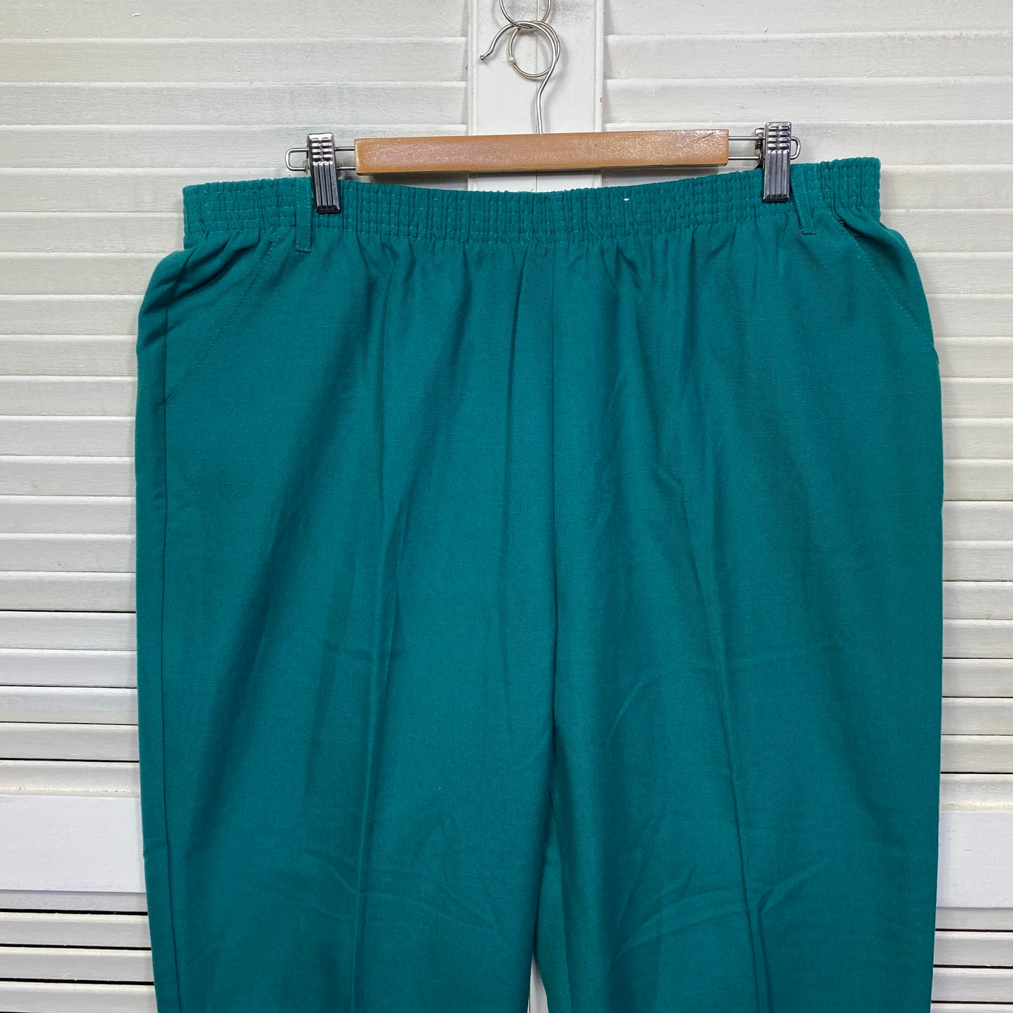 Millers Pants Size 18 Plus Green Teal Elastic Waist Pockets