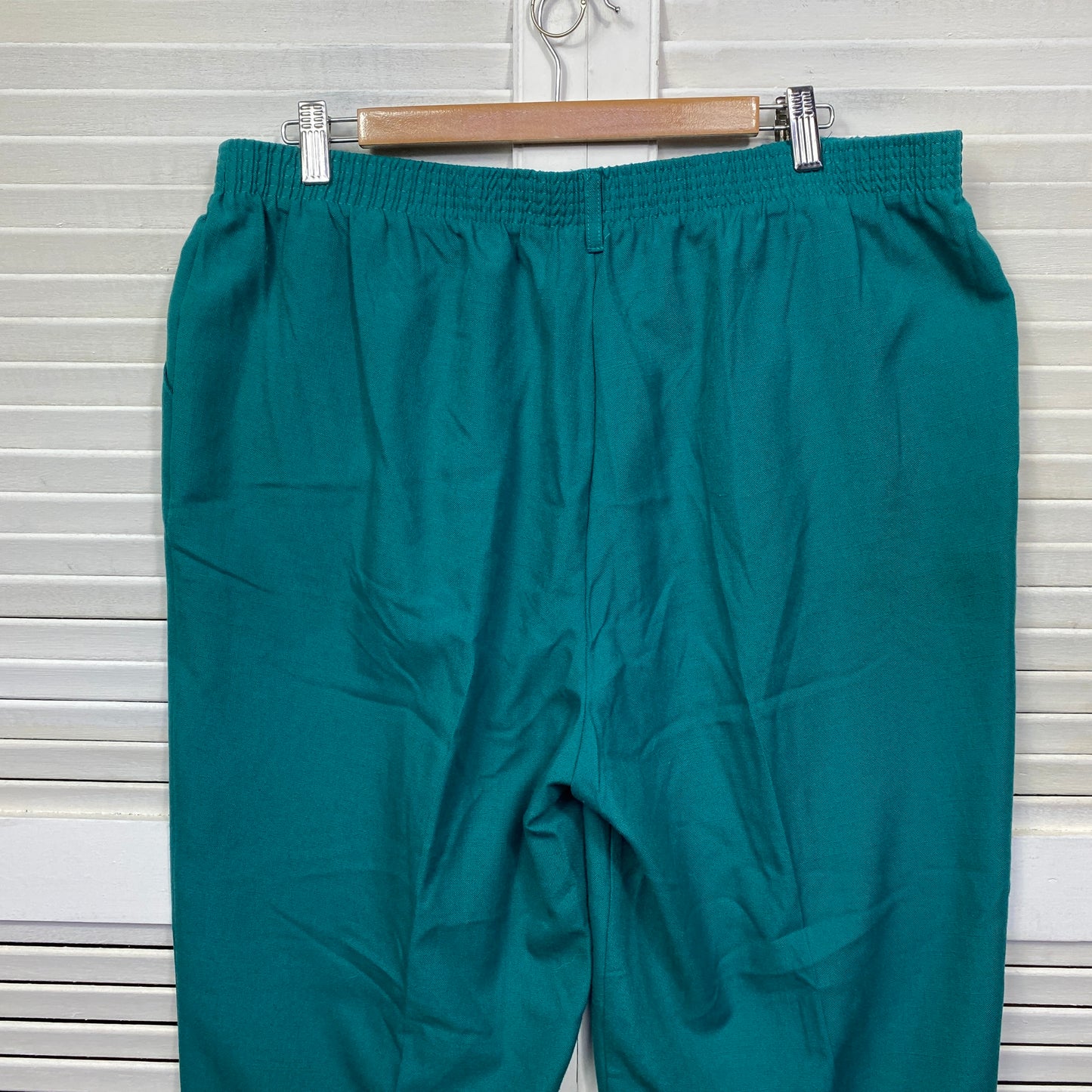 Millers Pants Size 18 Plus Green Teal Elastic Waist Pockets