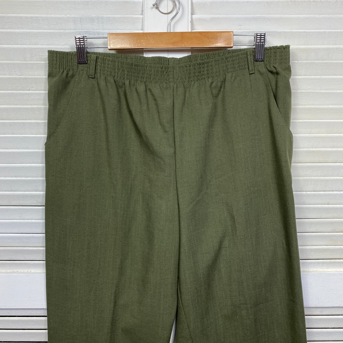 Millers Pants Size 16 Green Pockets Elastic Waist New